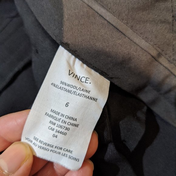 Vince Leather Trimmed Tuxedo Strip Wool Trousers 6 - Picture 5 of 7